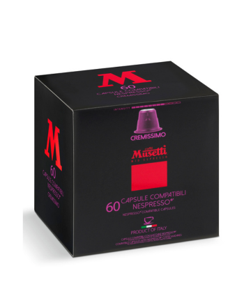 Caffé Musetti Cremissimo Capsule Nespresso Compatible Coffee 60 pcs per box