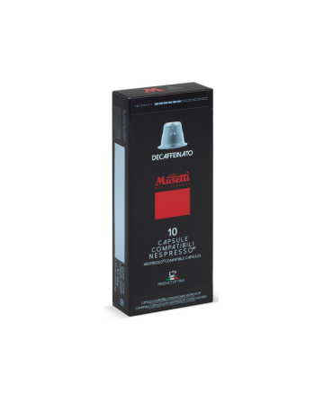 Caffé Musetti Decaffeinato Capsule Nespresso Compatible Decaffeinated Coffee 10 pcs per box