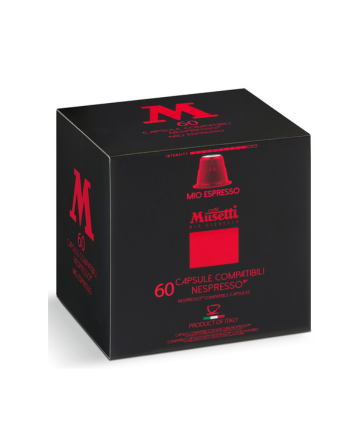 Caffé Musetti Mio Espresso Capsule Nespresso Compatible Coffee 60 pcs per box