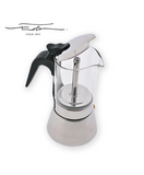 Moka Pot Food Grade Glass and Stainless Steel Portable 160 ml (4 cups)