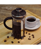 Coffee French Press - Borosilicate Glass + Stainless Steel 600 ml