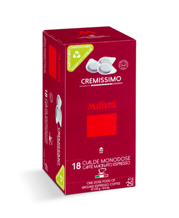 Caffé Musetti Cremissimo ESE Pods Coffee 18 pcs per box