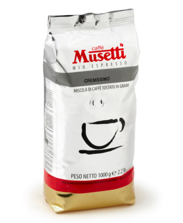 Caffe Musetti Cremissimo Roasted Coffee Beans 1 kg Original Italian Coffee