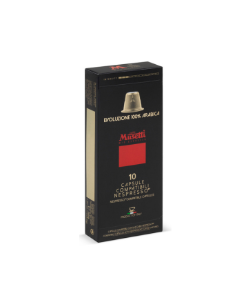 Caffé Musetti Evoluzione Capsule Nespresso Compatible 100% Arabica Coffee 10 pcs per box
