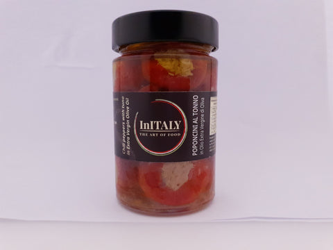 InITALY Chili Peppers with tuna in Extra Virgin Olive Oil (Poponcini al tonno) 190g
