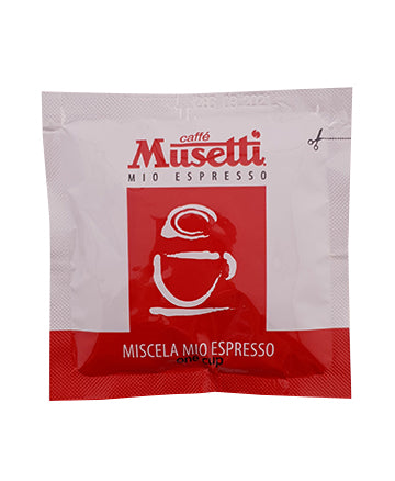 Caffé Musetti Mio Espresso Rossa Easy Serve Espresso (ESE) 60% Arabica Coffee Pods, 44mm